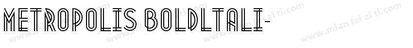 Metropolis boldltali字体转换